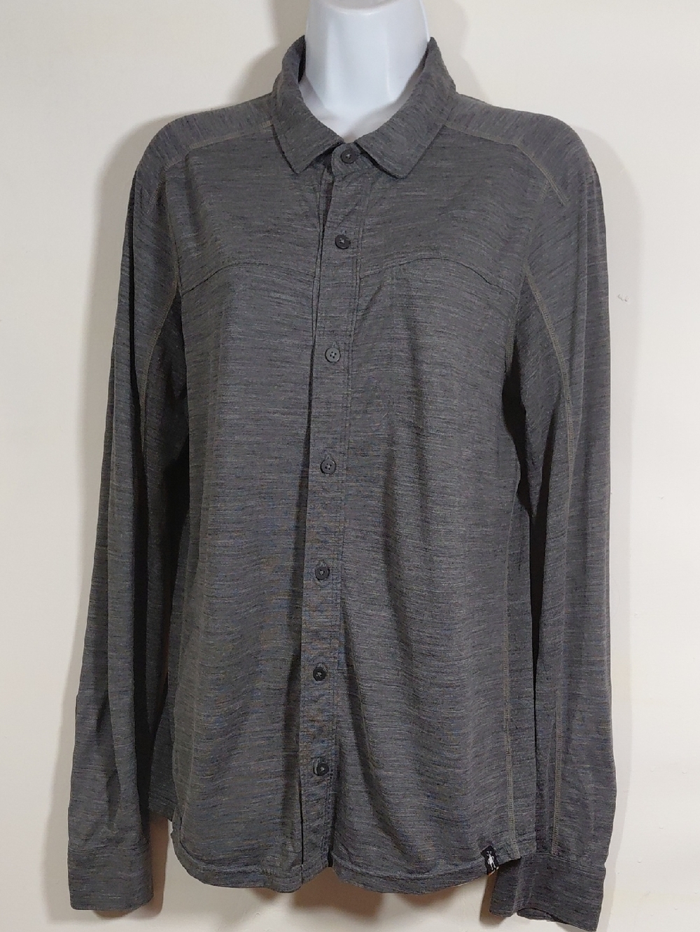 Smartwool Men's Gray Button Down Merino Sport 150 Top Small